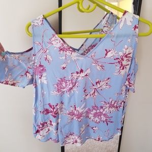 Cold should floral blouse